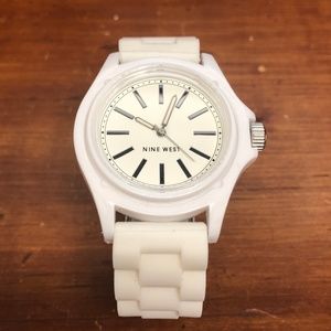 Nine West White Rubber Style Watch